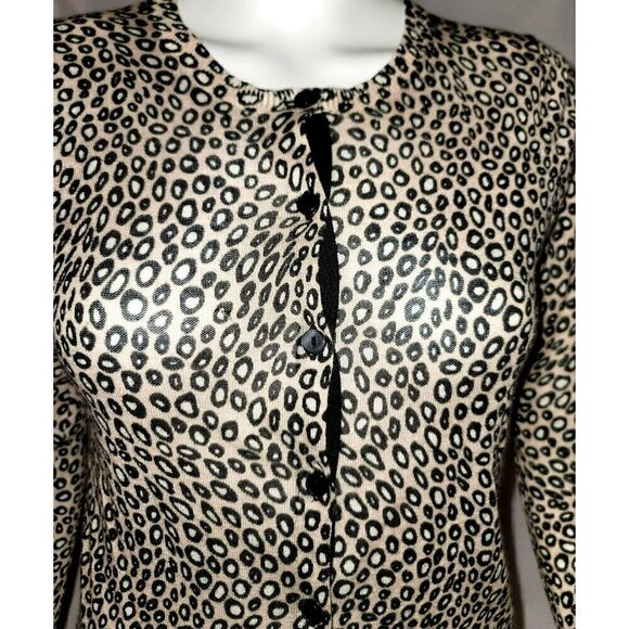 NWOT - Ann Taylor Loft brown and tan leopard print cardigan - size small - Picture 8 of 11